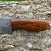 Couteau Bushcraft / Dépeçage en Damas Forgé LLF – 18 cm – Full Tang Brut & Indestructible
