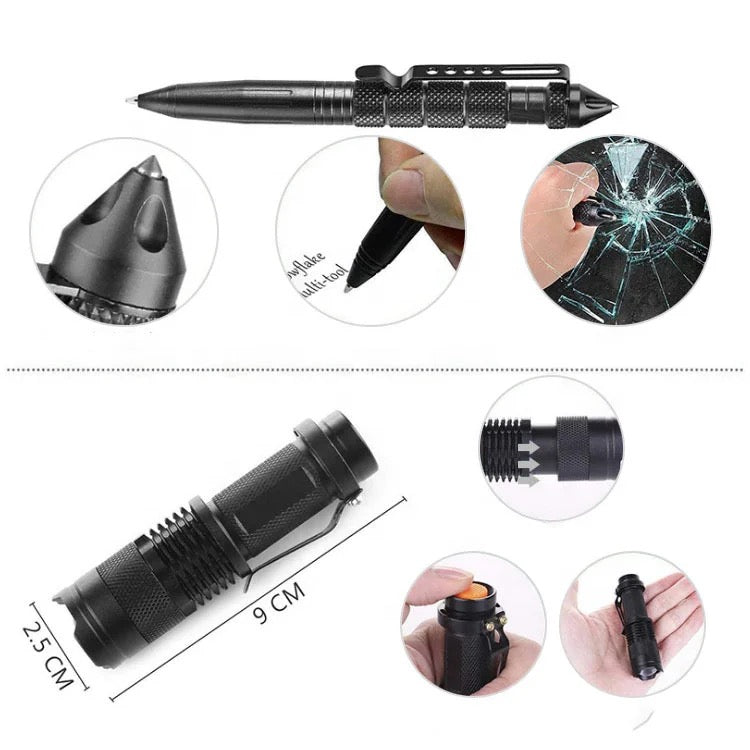 Kit de survie lampe frontale et multioutil
