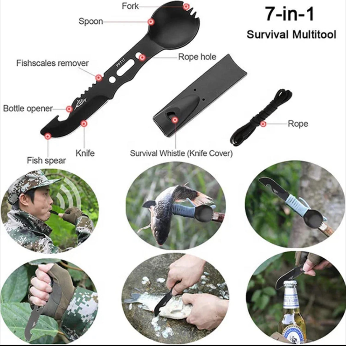 Kit de survie lampe frontale et multioutil