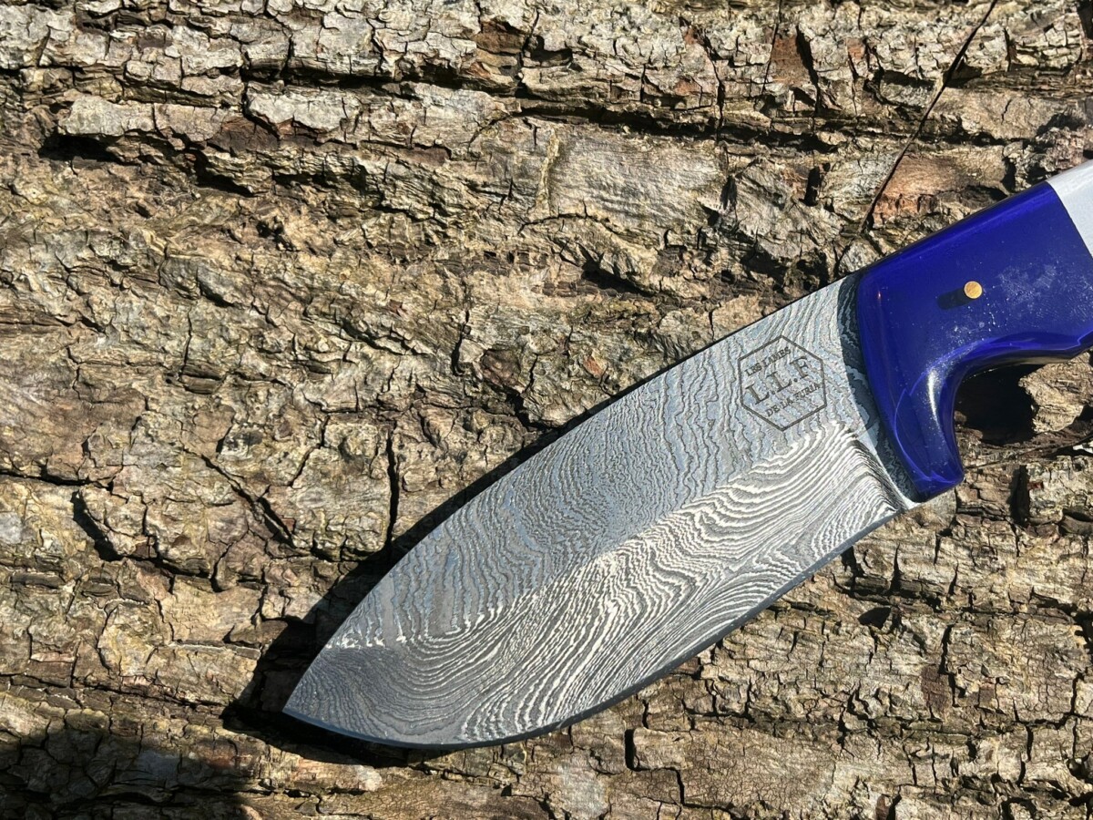 Couteau Bushcraft LLF 24,5cm damas édition patriote
