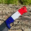 Couteau Bushcraft LLF 24,5cm acier D2 édition patriote