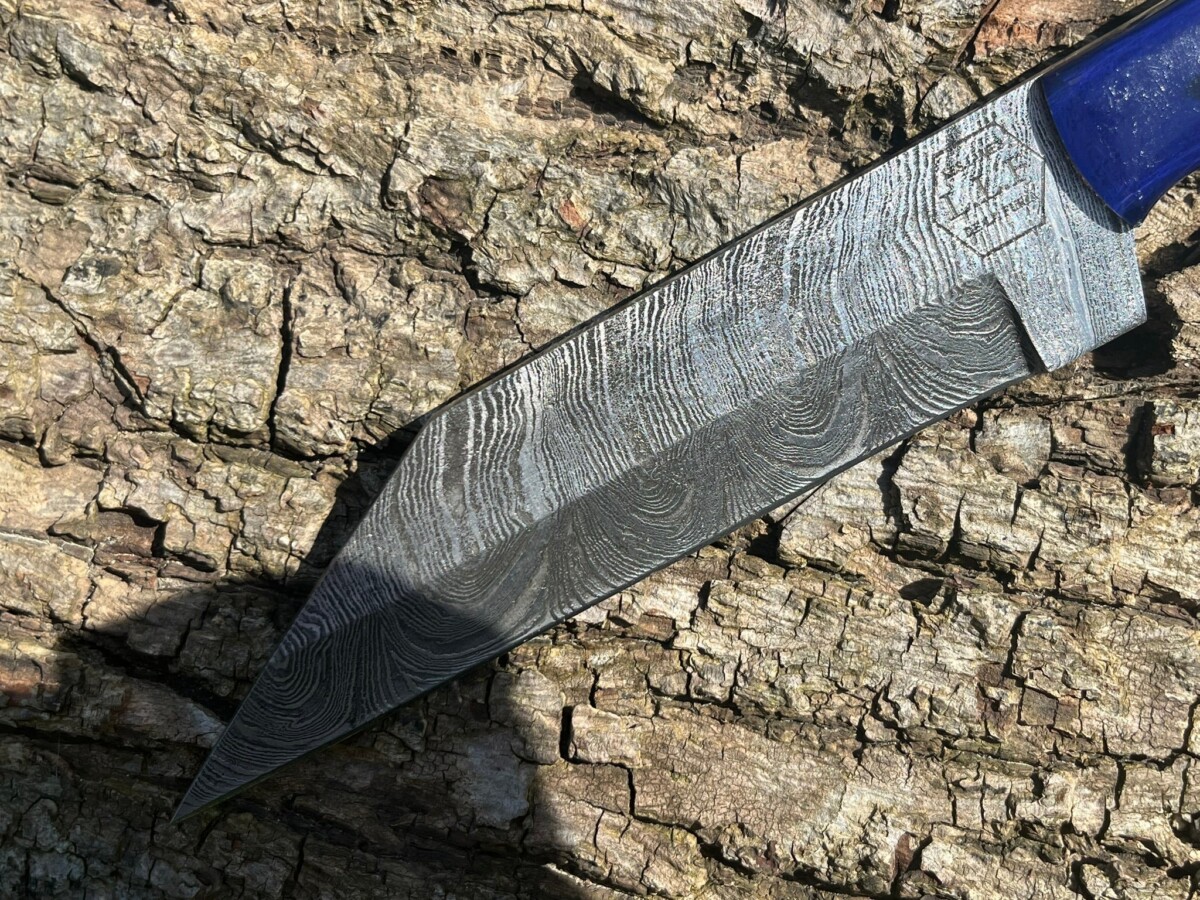 IMG_1535 Couteau SCRAMASAXE damas forgé LLF 25cm édition patriote