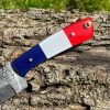 IMG_1536 Couteau SCRAMASAXE damas forgé LLF 25cm édition patriote