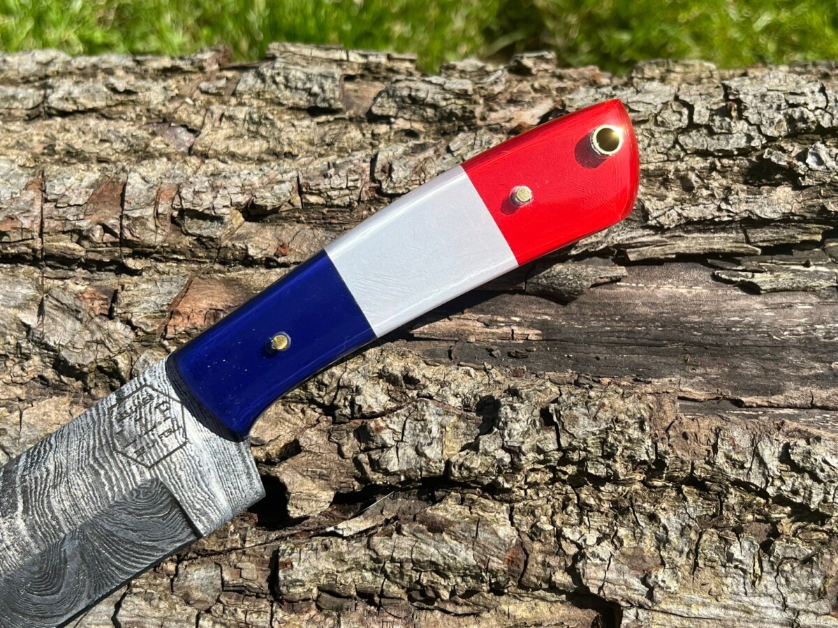 IMG_1536 Couteau SCRAMASAXE damas forgé LLF 25cm édition patriote