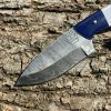 couteau à dépecer bushcraft damas forgé LLF 20 cm édition patriote