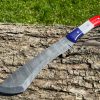 IMG_1560 Couteau machette de battue damas forgé LLF 33cm édition patriote