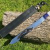 IMG_1564 machette forgee LLF 60 cm edition patriote lame epaisse 1095 bushcraft debroussaillage etui cuir