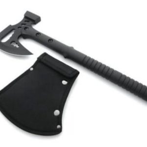 hache double tete 41 cm acier 420 manche ABS multifonction massette etui cordura
