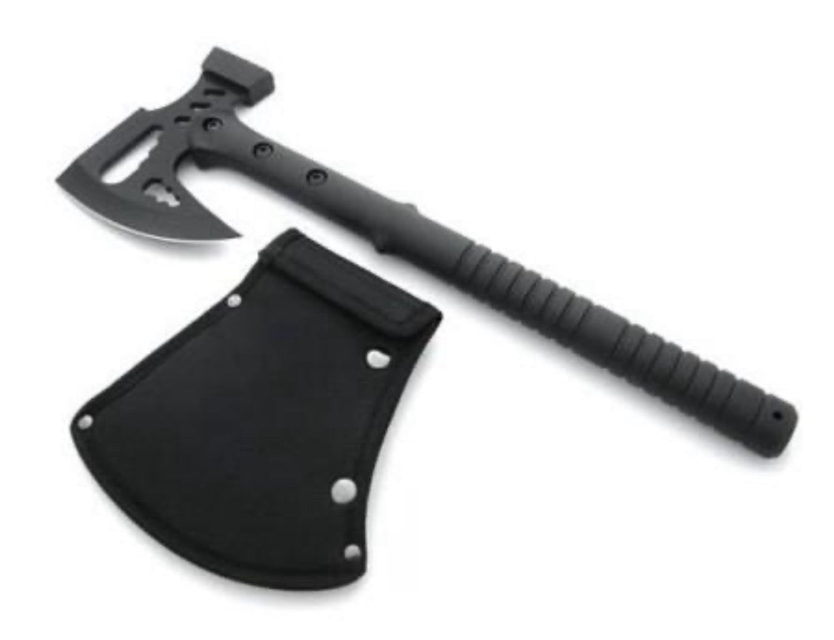 IMG_1613 hache double tete 41 cm acier 420 manche ABS multifonction massette etui cordura