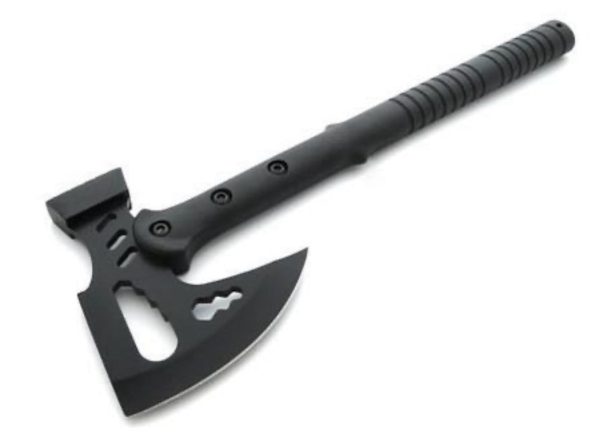IMG_1618 hache double tête 41 cm acier 420 manche ABS multifonction massette etui cordura