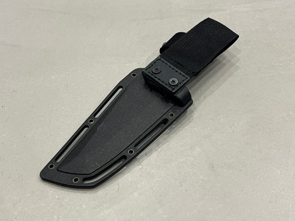 Couteau tracker APEX bushcraft noir + firesteel étui kydex