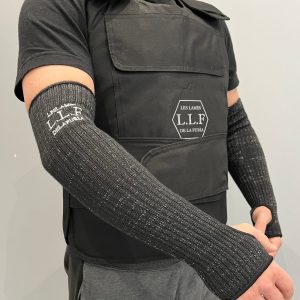 manchettes pare lame niveau 5 kevlar acier polyéthylène protection avant-bras LLF vue principale