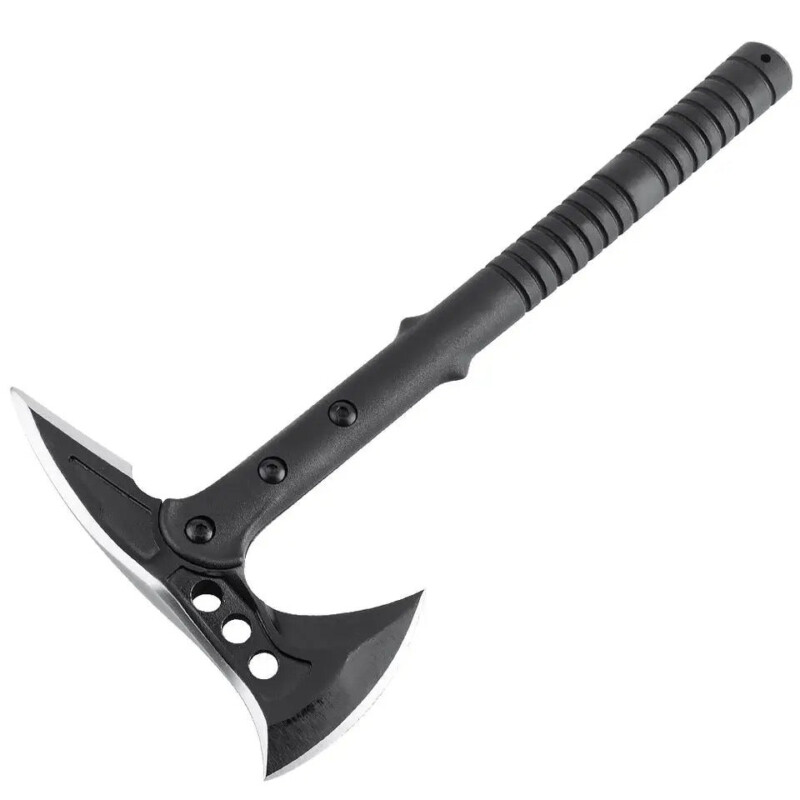 hache de survie avec piolet 40 cm acier 440 manche fibre verre etui cordura
