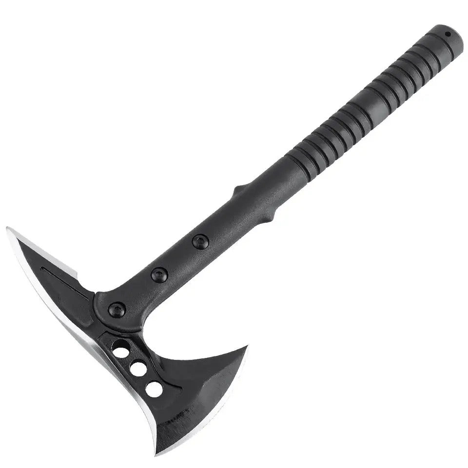 IMG_2097 hache de survie avec piolet 40 cm acier 440 manche fibre verre etui cordura