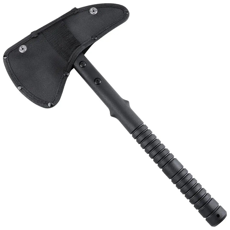 IMG_2099 hache de survie avec piolet 40 cm acier 440 manche fibre verre etui cordura