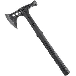 hache de survie avec marteau 40 cm acier 440 stonewash manche fibre verre etui cordura