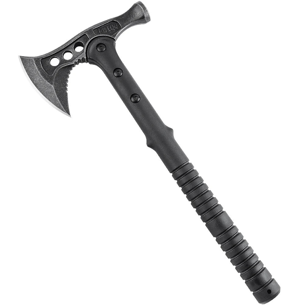 IMG_2116 hache de survie avec marteau 40 cm acier 440 stonewash manche fibre verre etui cordura