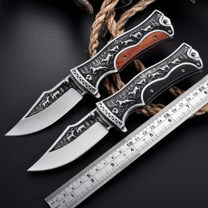 couteau de poche Viking pliant acier 440 gravé vue principale