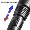 IMG_2167 Lampe torche tactique LED XHP70.2 5000 lumens rechargeable zoom IP67