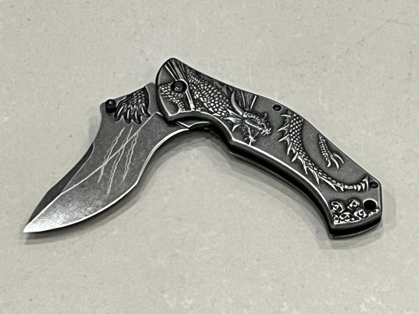 IMG_2733 Couteau Jörmungandr Motif de Serpent de Midgard