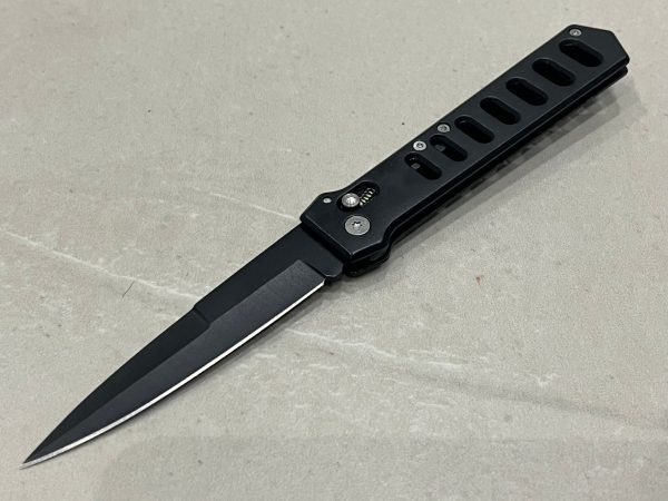 Couteau pliant - lame spear point - étui