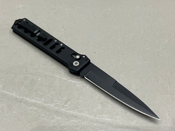 Couteau pliant - lame spear point - étui
