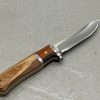 couteau droit 16 cm full tang acier poli mitre colorée