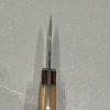 couteau droit 16 cm full tang acier poli mitre colorée