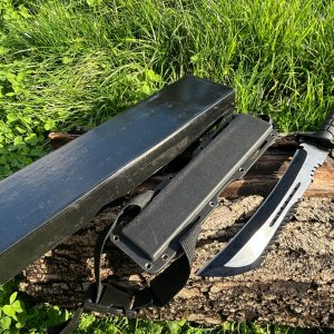 baïonnette massive design brut 39cm acier 420HC manche G10 étui kydex ambidextre vue principale