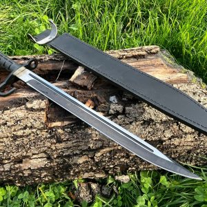 baïonnette 50cm lame croissant acier 420HC finition carbone étui rigide LLF vue principale