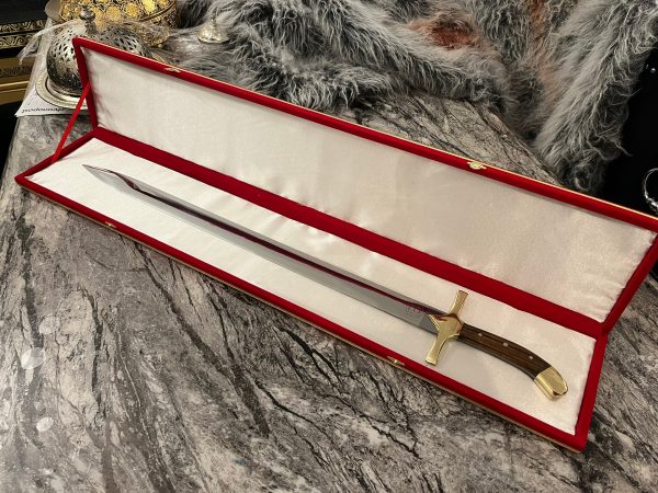 Épée droite du commandeur forgé LLF acier X50CrMoV15 91 cm – finition miroir