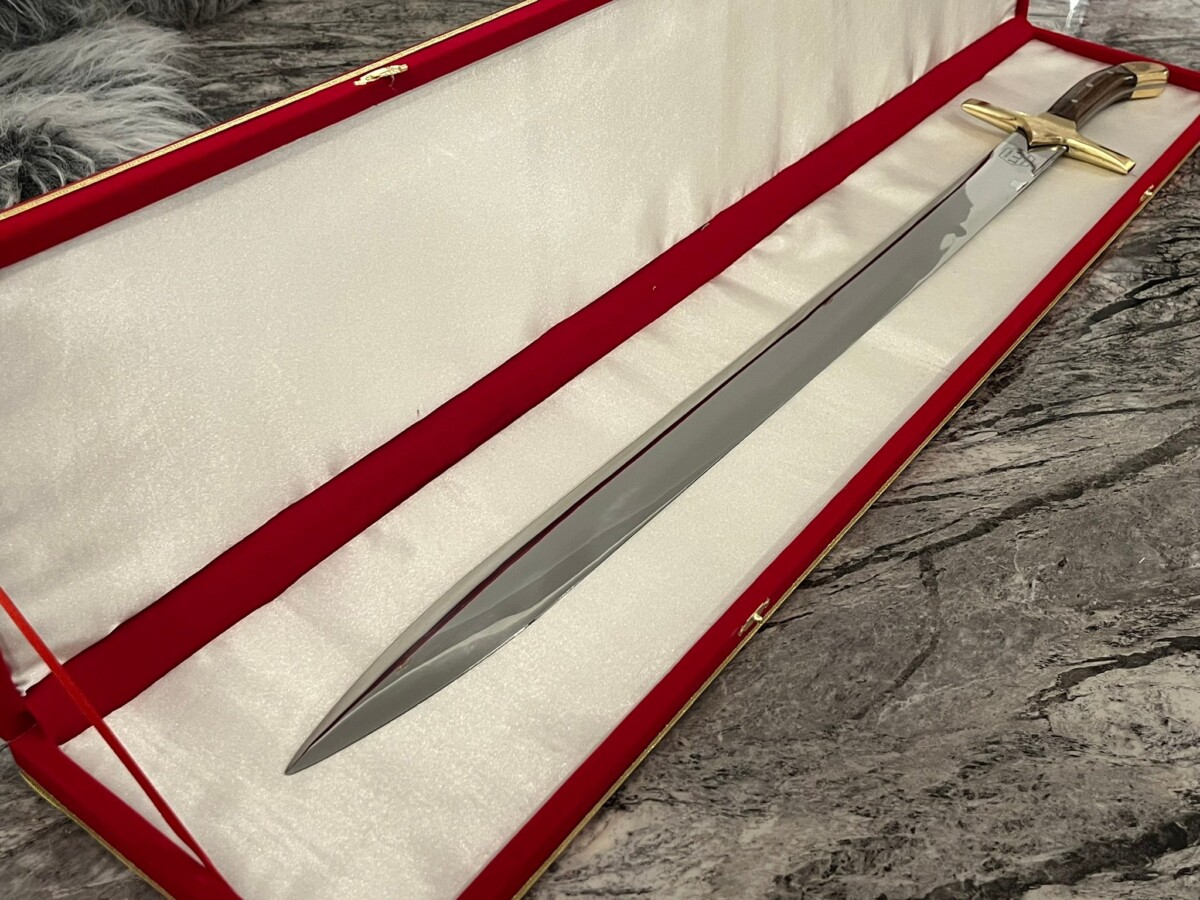 Épée droite du commandeur forgé LLF acier X50CrMoV15 91 cm – finition miroir