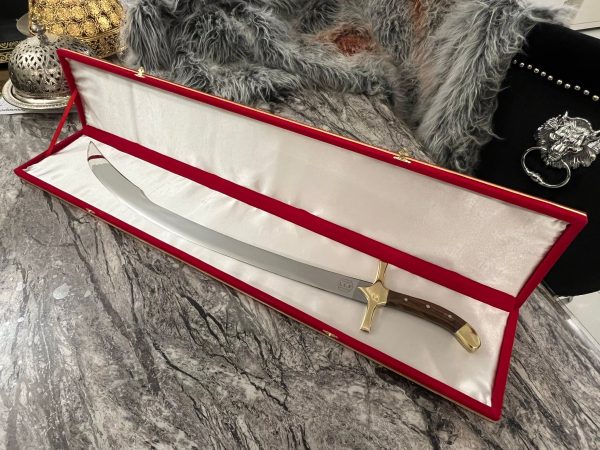 Sabre shamshir forgé LLF acier X50CrMoV15 91 cm – édition royale