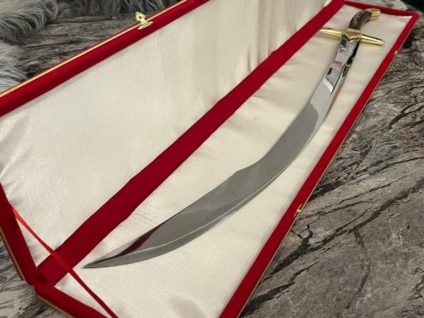 Sabre shamshir forgé LLF acier X50CrMoV15 91 cm – édition royale