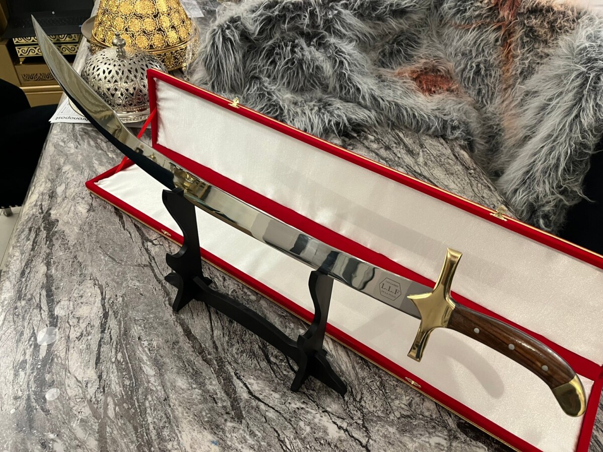 Sabre shamshir forgé LLF acier X50CrMoV15 91 cm – édition royale