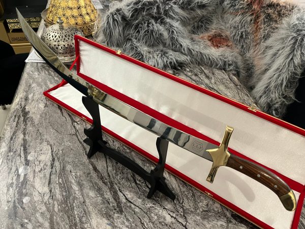 Sabre shamshir forgé LLF acier X50CrMoV15 91 cm – édition royale