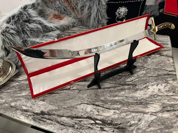 Sabre shamshir forgé LLF acier X50CrMoV15 91 cm – édition royale