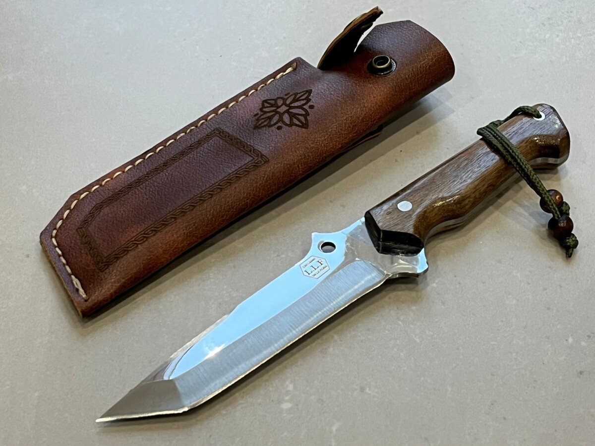 couteau forgé tactique tanto X50CrMoV15 manche olivier 26 cm vue principale