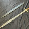 IMG_3985 epee deux mains PRESTIGE LLF 121 cm acier X46Cr13 fourreau bois cuir