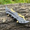 IMG_4168 couteau ouverture assistée double lame 30 cm manche G10 style batarang - Batman