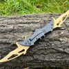 IMG_4170 couteau ouverture assistée double lame 30 cm manche G10 style batarang - Batman