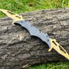 IMG_4171 couteau ouverture assistée double lame 30 cm acier 440 manche G10 style batarang