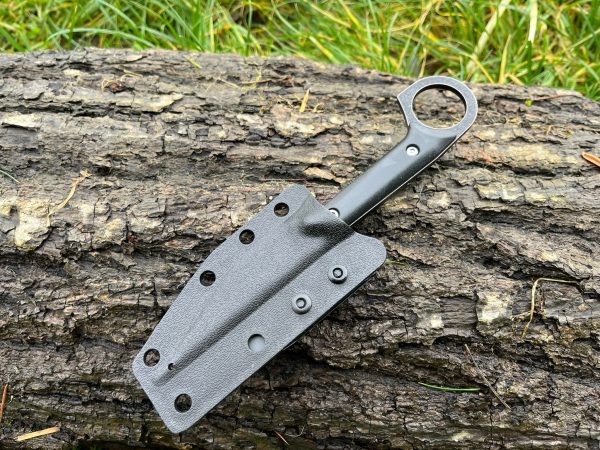 IMG_4225 couteau karambit noir 19 cm full tang manche G10 etui kydex