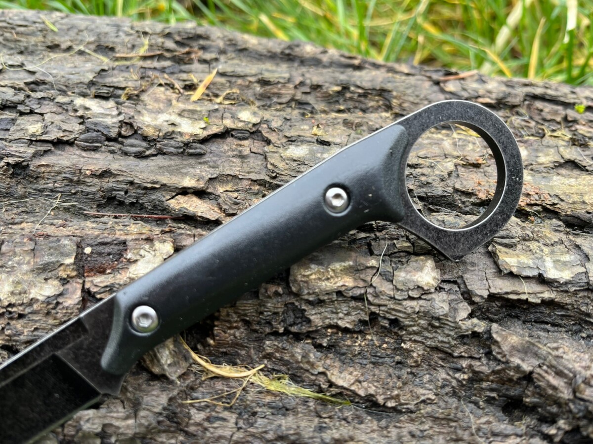 IMG_4229 couteau karambit noir 19 cm full tang manche G10 etui kydex