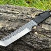 Couteau tanto 22cm brut de forge étui cuir