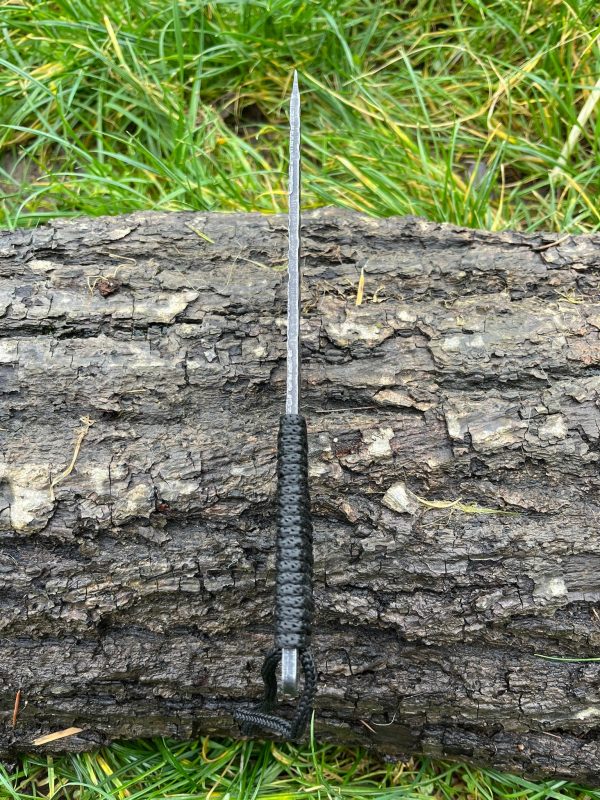 Couteau tanto 22cm brut de forge étui cuir