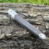 IMG_4255 Couteau à Ouverture Assistée acier M390 Type Stiletto bois de noyer - Lame Tanto