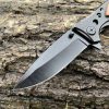 IMG_4257 Couteau EDC Asymétrique – Bois d’Olivier & Acier - 20 cm