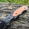 IMG_4258 Couteau EDC Asymétrique – Bois d’Olivier & Acier - 20 cm