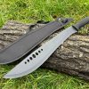 IMG_4291 machette bolo 51 cm full tang lame 38 cm acier revetement noir graphite etui sangle OXHEAD